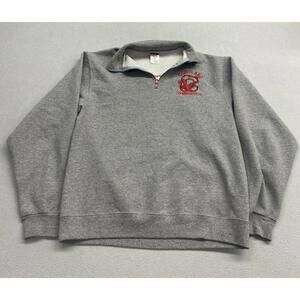 Cortland Gymnastics Gray Quarter-Zip Sweatshirt - Jerzees Super Sweats